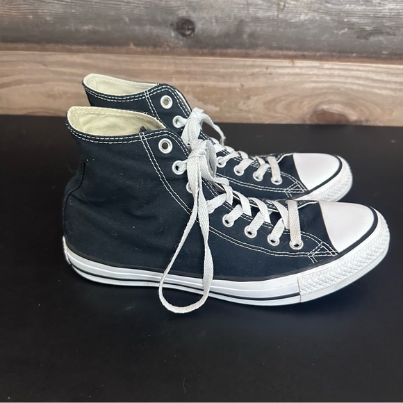 Unisex CONVERSE CHUCK TAYLOR ALL STAR HIGH TOP Black Men’s 8 Women’s 10 Shoes - Picture 4 of 11